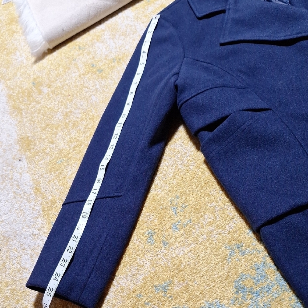 Navy Double-Breasted Coat - Picture 10 of 11